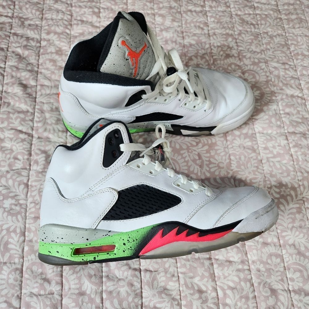 Jordan 5 Retro Poison Green Womens Sneakers